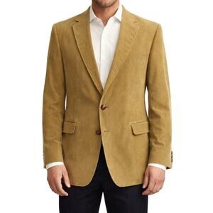 Vintage 80s Men's Medium Caramel Brown Blazer Woods 40R